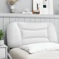 Coussin de tête de lit blanc 80 cm similicuir
