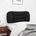Coussin de tête de lit noir 90 cm similicuir