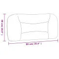 Coussin de tête de lit noir 90 cm similicuir