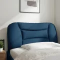 Coussin de tête de lit bleu 80 cm tissu