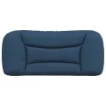 Coussin de tête de lit bleu 80 cm tissu