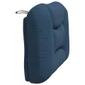 Coussin de tête de lit bleu 80 cm tissu