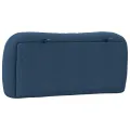 Coussin de tête de lit bleu 80 cm tissu