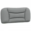 Coussin de tête de lit gris clair 80 cm tissu