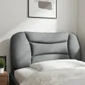 Coussin de tête de lit gris clair 80 cm tissu