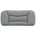 Coussin de tête de lit gris clair 80 cm tissu