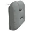 Coussin de tête de lit gris clair 80 cm tissu
