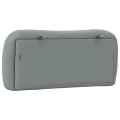 Coussin de tête de lit gris clair 80 cm tissu