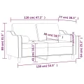 Canapé 2 places avec oreillers décoratifs noir 120 cm tissu