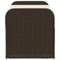Banc de rangement et coussin marron 115x51x52 cm résine tressée