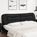 Coussin de tête de lit noir 200 cm similicuir