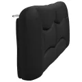 Coussin de tête de lit noir 200 cm similicuir