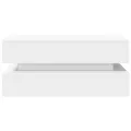 Table basse avec lumières LED blanc 90x50x40 cm