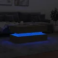 Table basse avec lumières LED chêne sonoma 90x50x40 cm