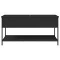 Table basse noir 100x50x50 cm bois d'ingénierie et métal