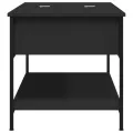 Table basse noir 100x50x50 cm bois d'ingénierie et métal