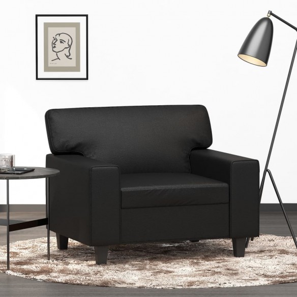 Fauteuil Noir 60 cm Similicuir