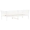 Lit de jour Blanc 90x200 cm Bois de pin massif