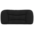 Coussin de tête de lit noir 80 cm tissu