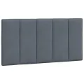 Coussin de tête de lit gris foncé 100 cm velours