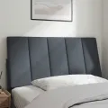 Coussin de tête de lit gris foncé 100 cm velours