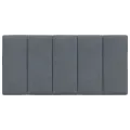 Coussin de tête de lit gris foncé 100 cm velours