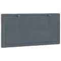 Coussin de tête de lit gris foncé 100 cm velours
