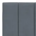 Coussin de tête de lit gris foncé 100 cm velours