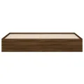 Cadre de lit et tiroirs chêne marron 160x200 cm bois ingénierie