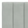Coussin de tête de lit gris clair 90 cm velours