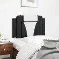 Coussin de tête de lit noir et blanc 90 cm similicuir