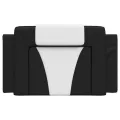 Coussin de tête de lit noir et blanc 90 cm similicuir