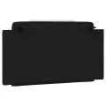 Coussin de tête de lit noir et blanc 100 cm similicuir