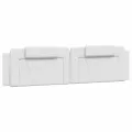 Coussin de tête de lit blanc 200 cm similicuir