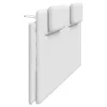 Coussin de tête de lit blanc 200 cm similicuir