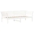 Lit de jour Blanc 80x200 cm Bois de pin massif