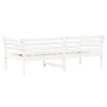 Lit de jour Blanc 80x200 cm Bois de pin massif
