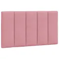 Coussin de tête de lit rose 90 cm velours