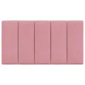 Coussin de tête de lit rose 90 cm velours