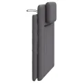 Coussin de tête de lit gris 90 cm similicuir