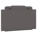 Coussin de tête de lit gris 90 cm similicuir