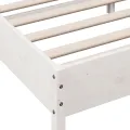 Cadre de lit avec tête de lit blanc 75x190cm bois de pin massif