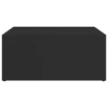 Tables basses gigognes 2 pcs noir bois d'ingénierie et métal