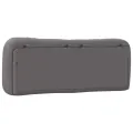 Coussin de tête de lit gris 120 cm similicuir