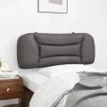 Coussin de tête de lit gris 100 cm similicuir