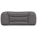 Coussin de tête de lit gris 100 cm similicuir