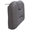 Coussin de tête de lit gris 100 cm similicuir