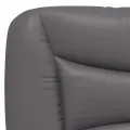 Coussin de tête de lit gris 100 cm similicuir