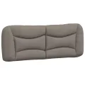Coussin de tête de lit taupe 120 cm tissu