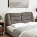 Coussin de tête de lit taupe 120 cm tissu